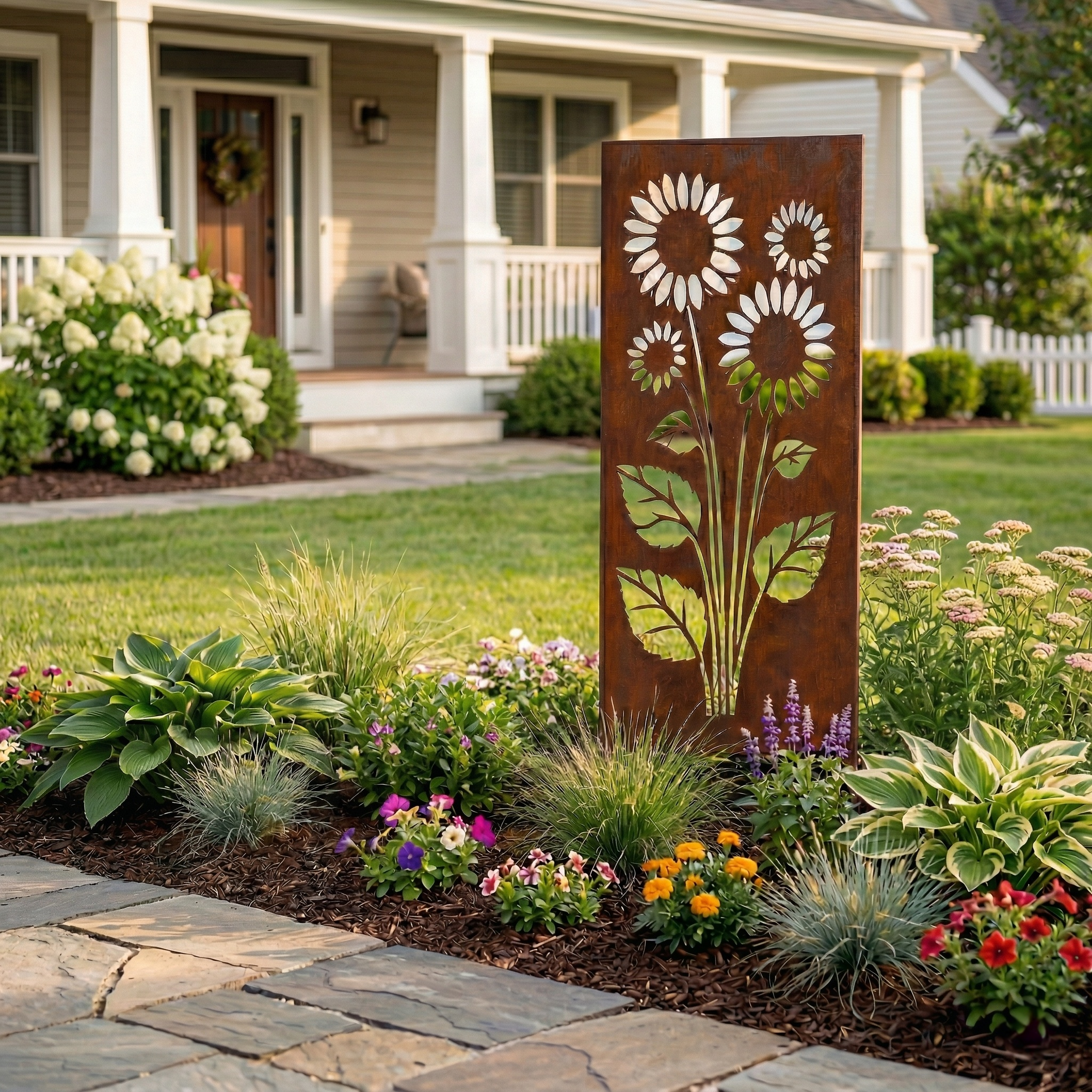 Rustic Cutout Metal Garden Panel Accent