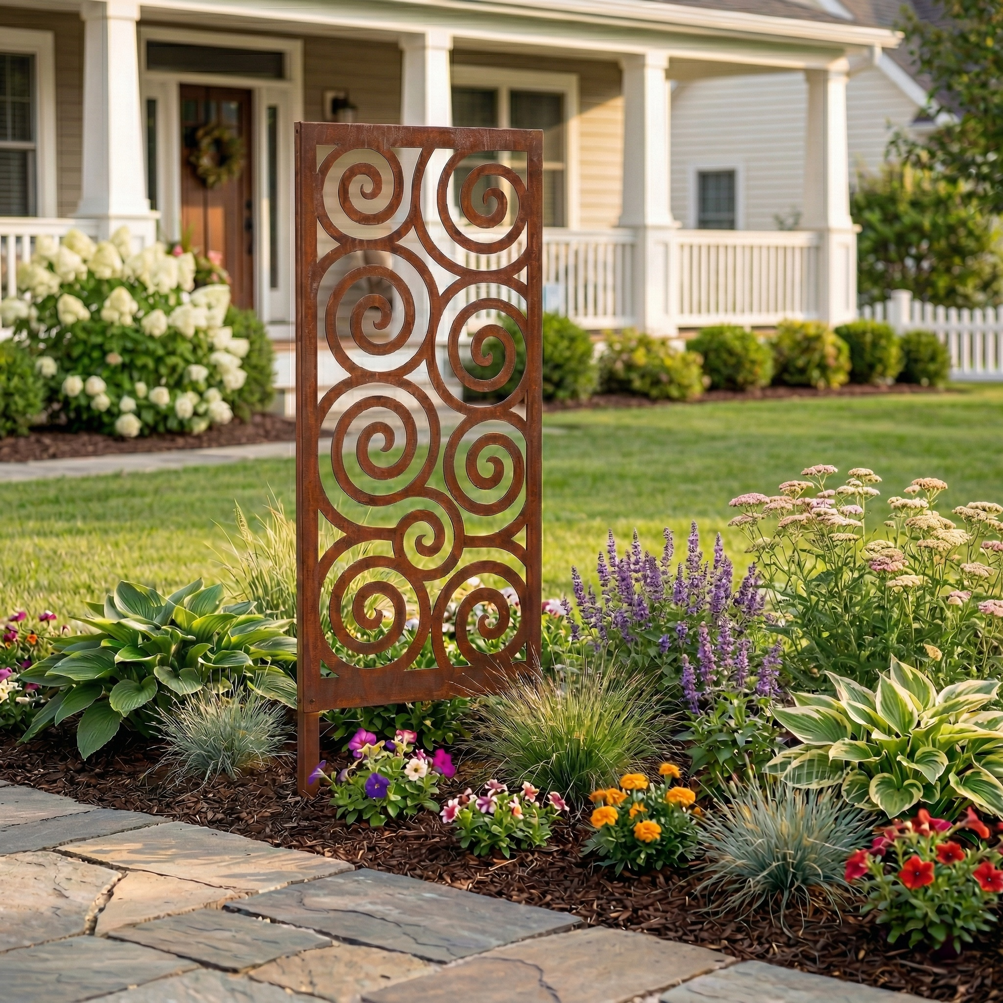 Rustic Cutout Metal Garden Panel Accent