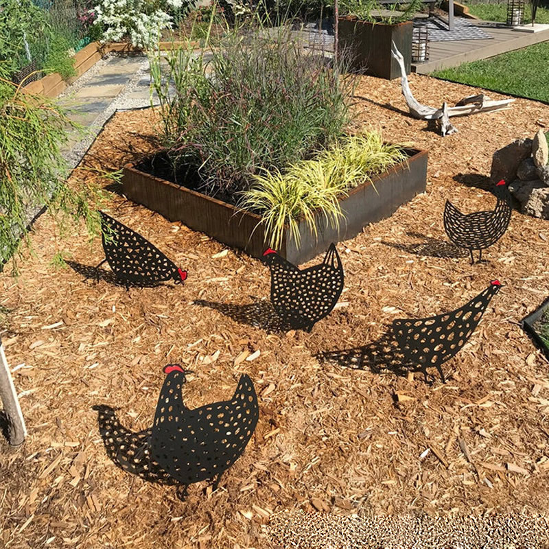 Chicken Garden Stake Outdoor Yard Décor