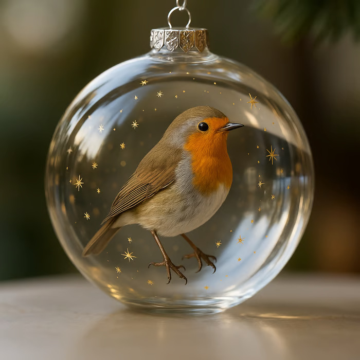 Nature’s Birds Crystal Glass Ornament