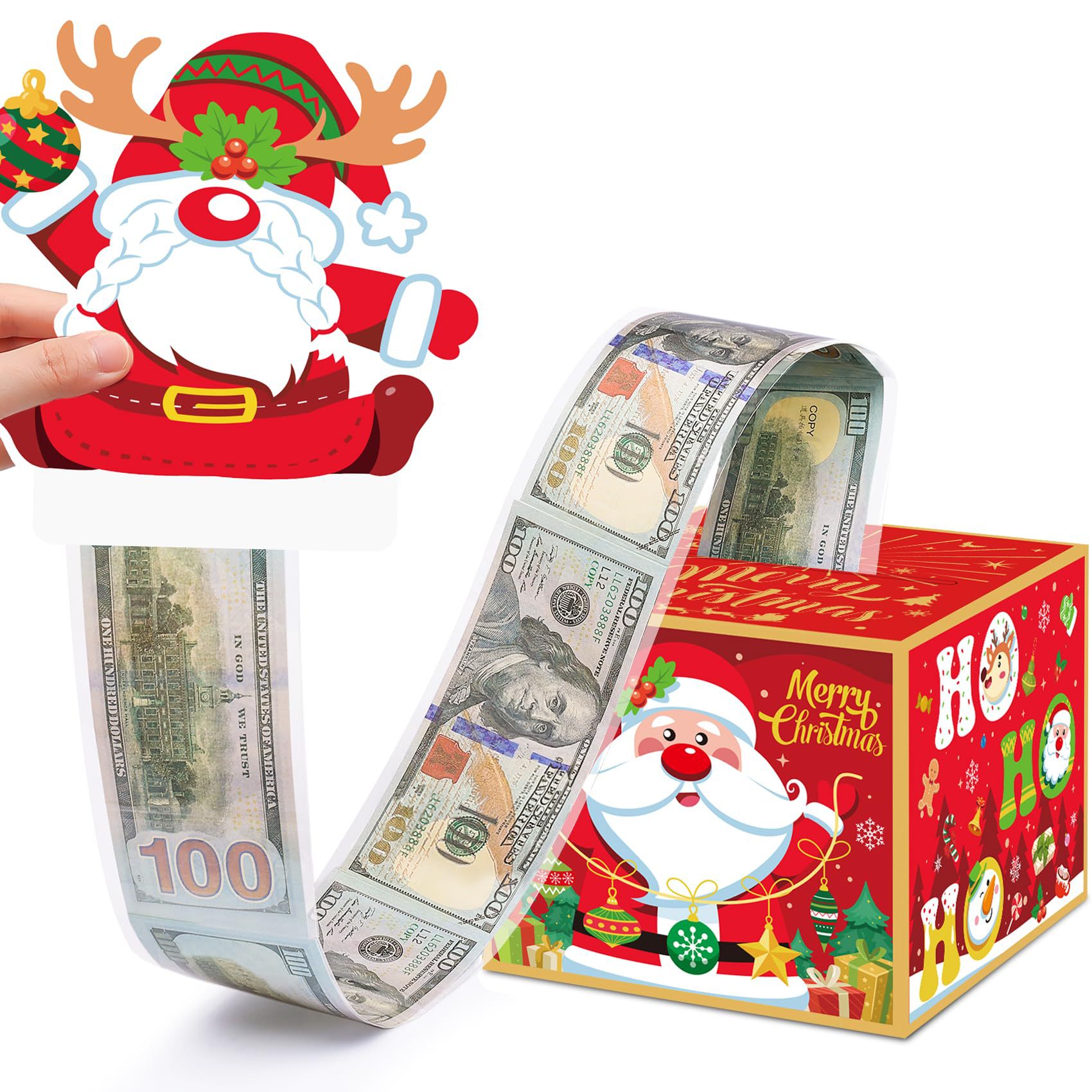 Christmas Surprise Money Box Pull-Out Cash Gift