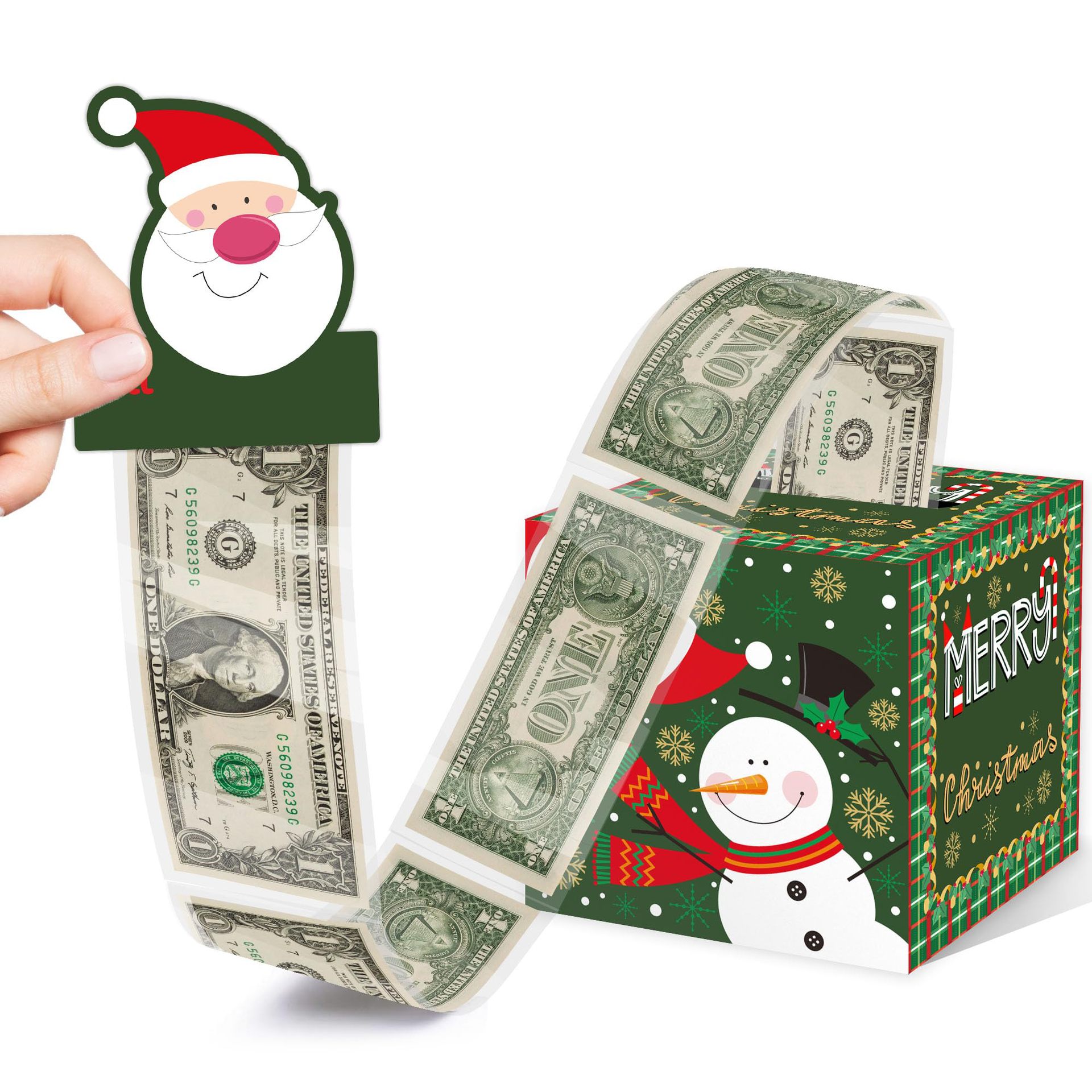 Christmas Surprise Money Box Pull-Out Cash Gift
