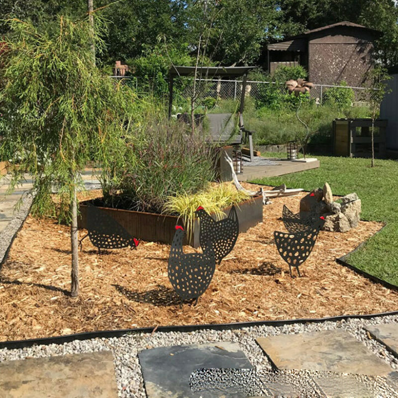 Chicken Garden Stake Outdoor Yard Décor
