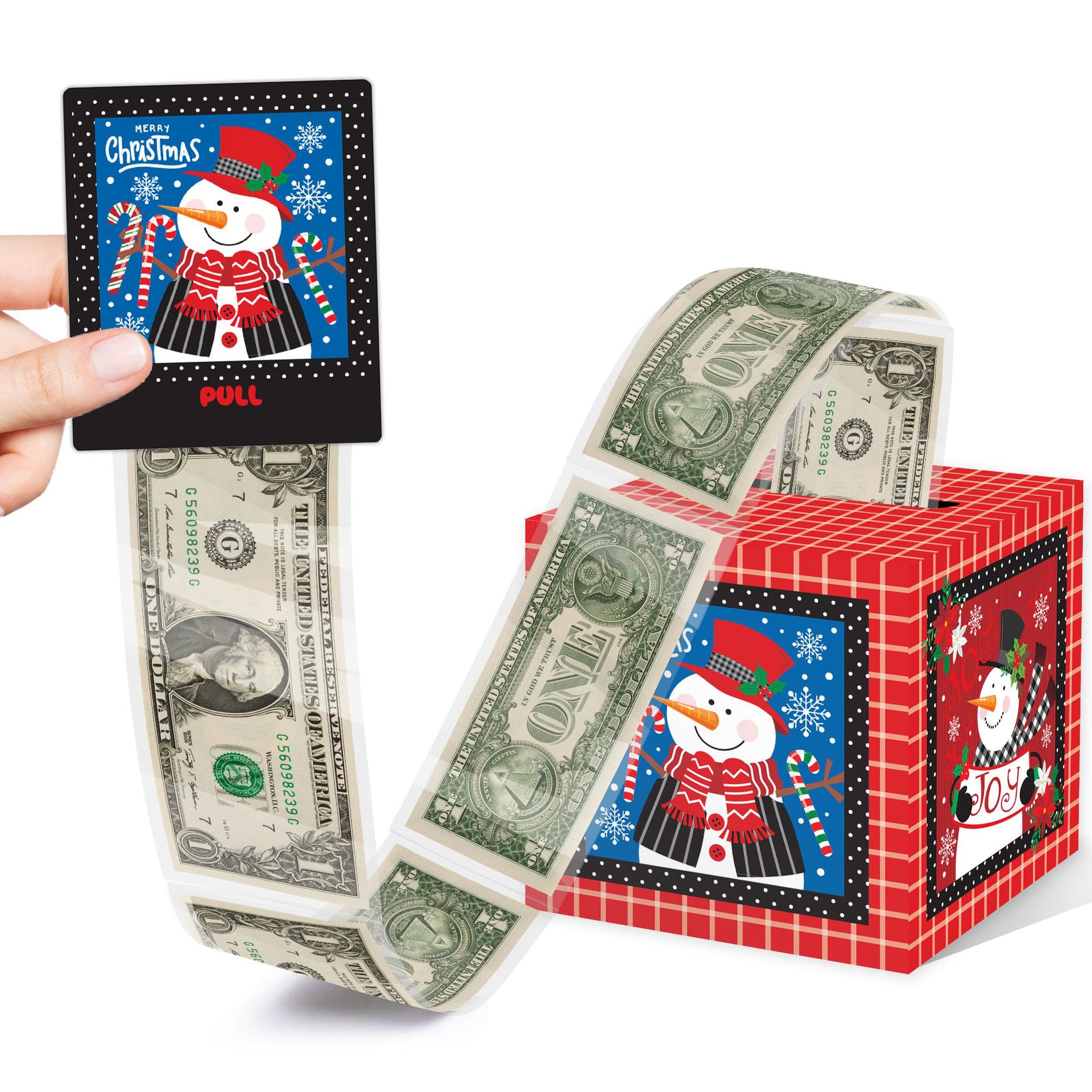 Christmas Surprise Money Box Pull-Out Cash Gift