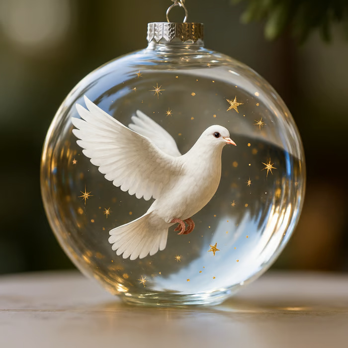 Nature’s Birds Crystal Glass Ornament