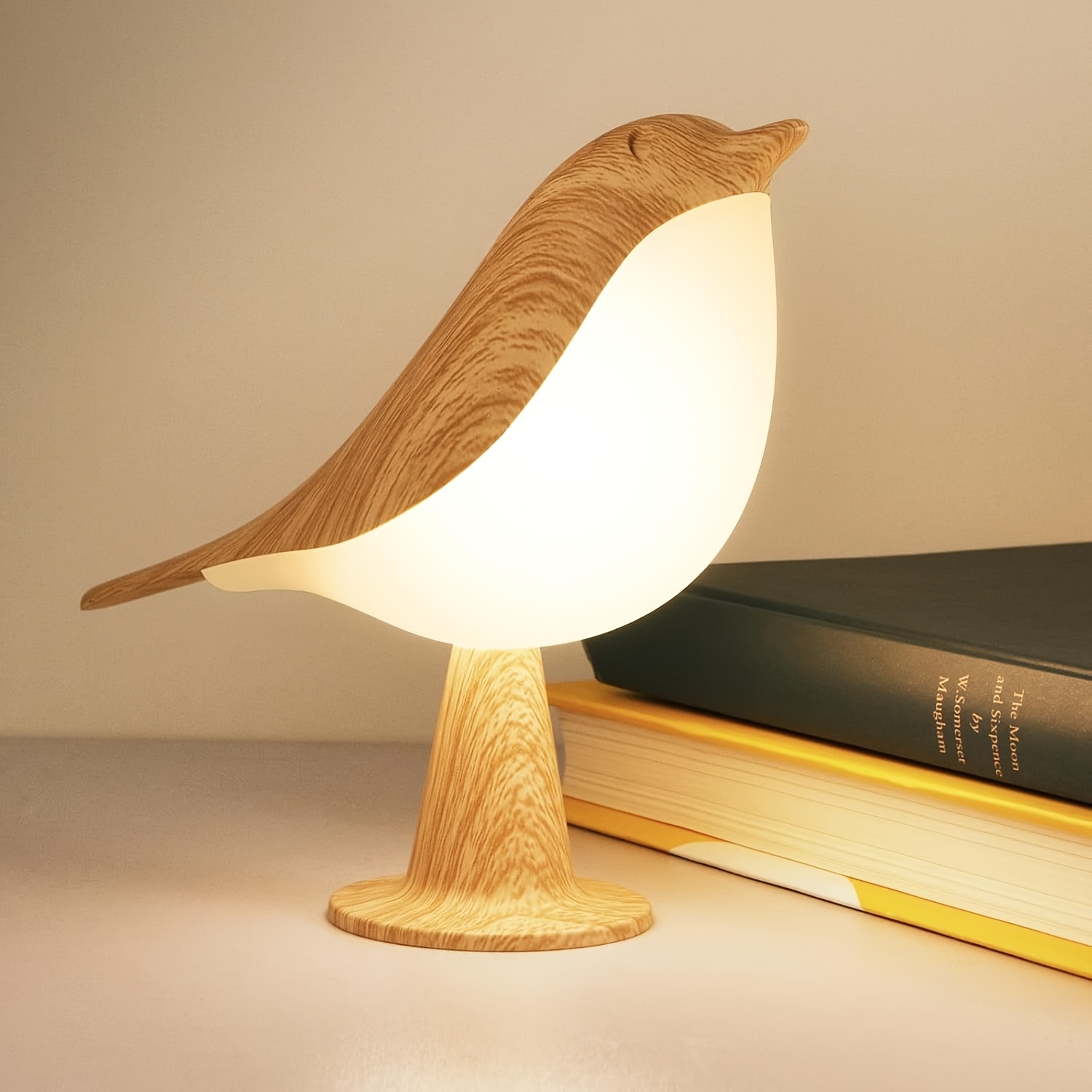 Bird-Shaped Touch Lamp with Remote Control, 3 Light Colors