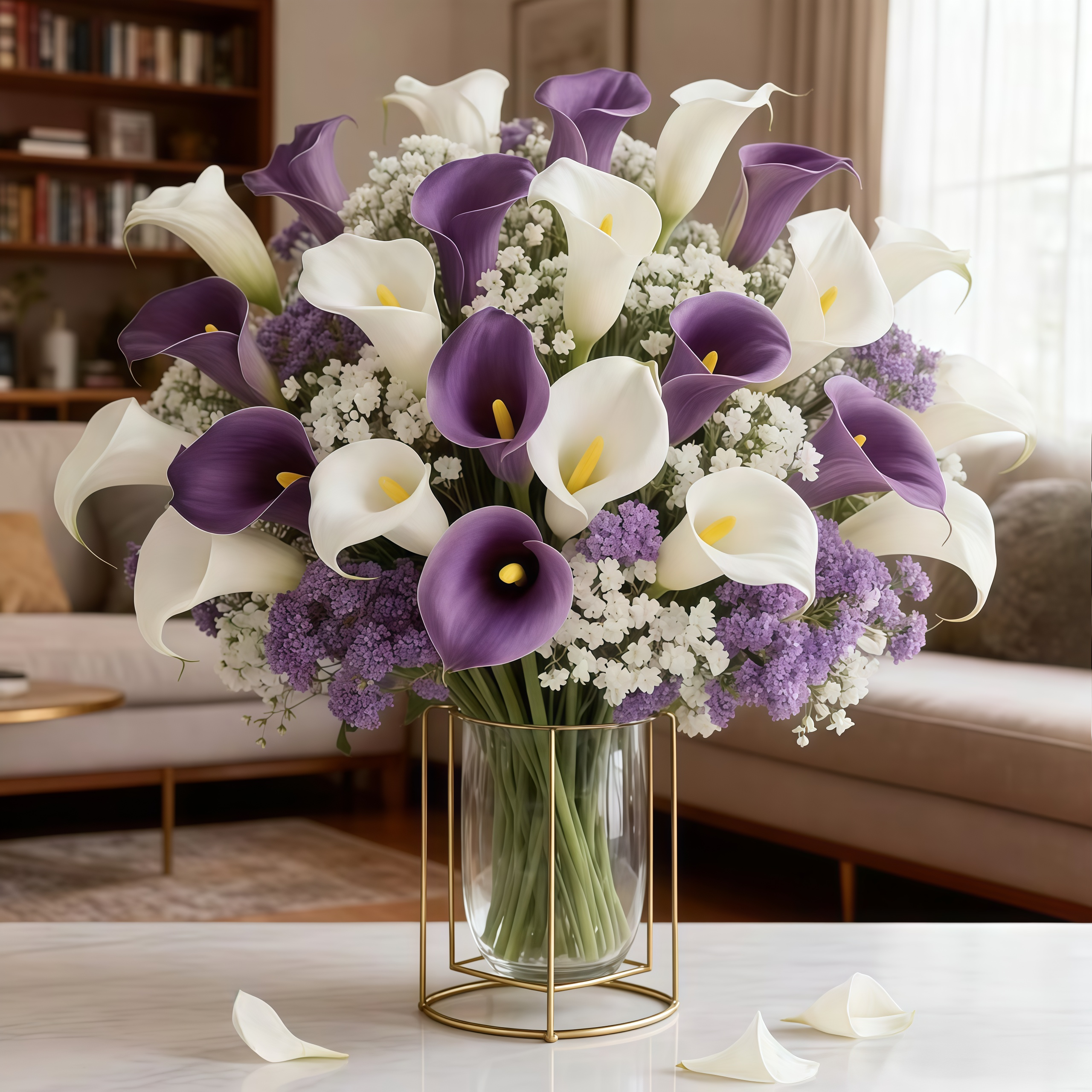 16Pcs Faux Calla Lily Floral Arrangement for Home Decor