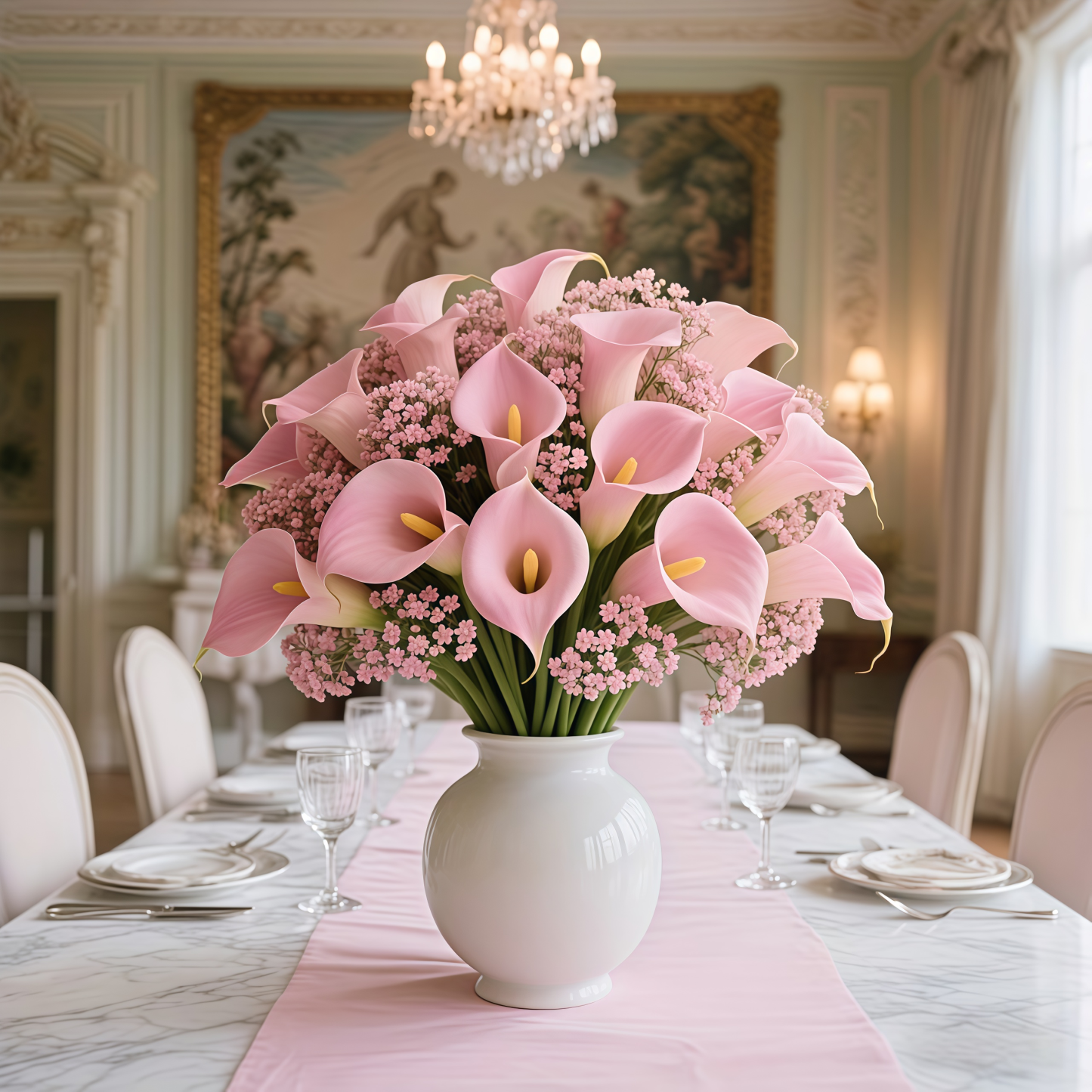 16Pcs Faux Calla Lily Floral Arrangement for Home Decor