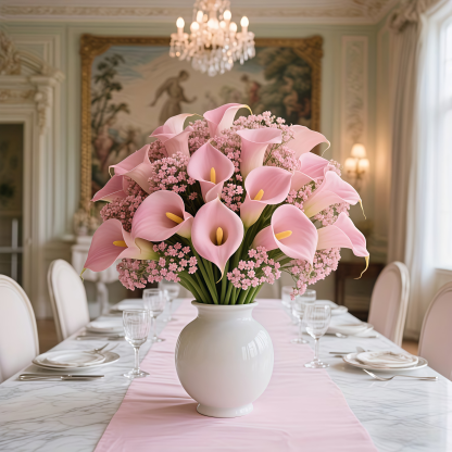 16Pcs Faux Calla Lily Floral Arrangement for Home Decor