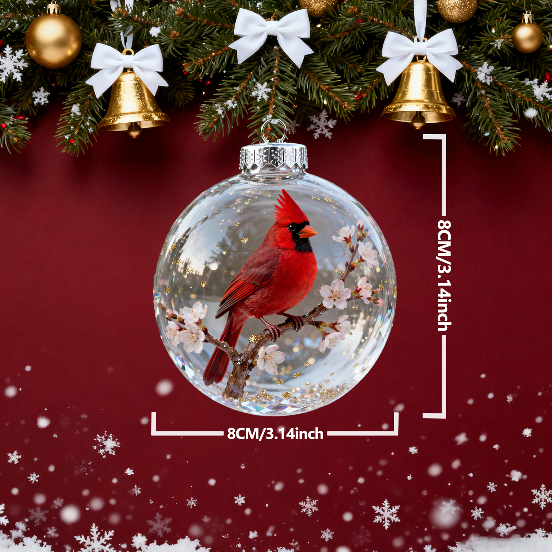 Nature’s Birds Crystal Glass Ornament