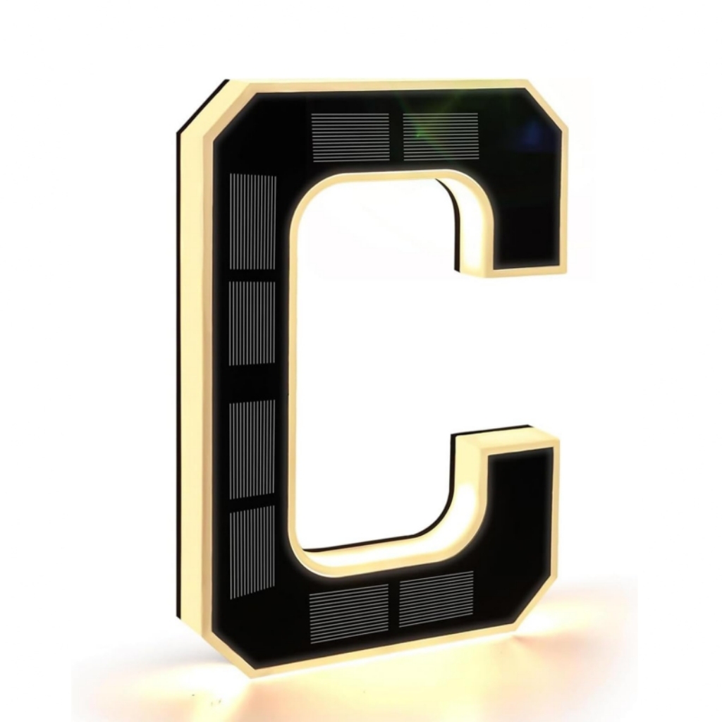 Modern Solar LED Illuminated House Number