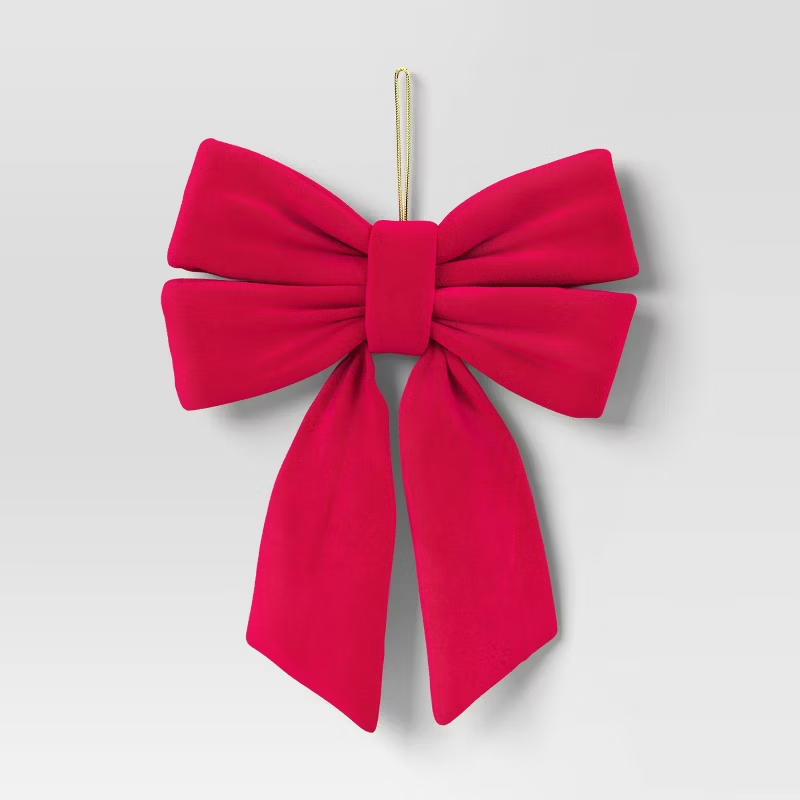 Red Velvet Christmas Bows for Tree, Wreath, and Chair Decoration