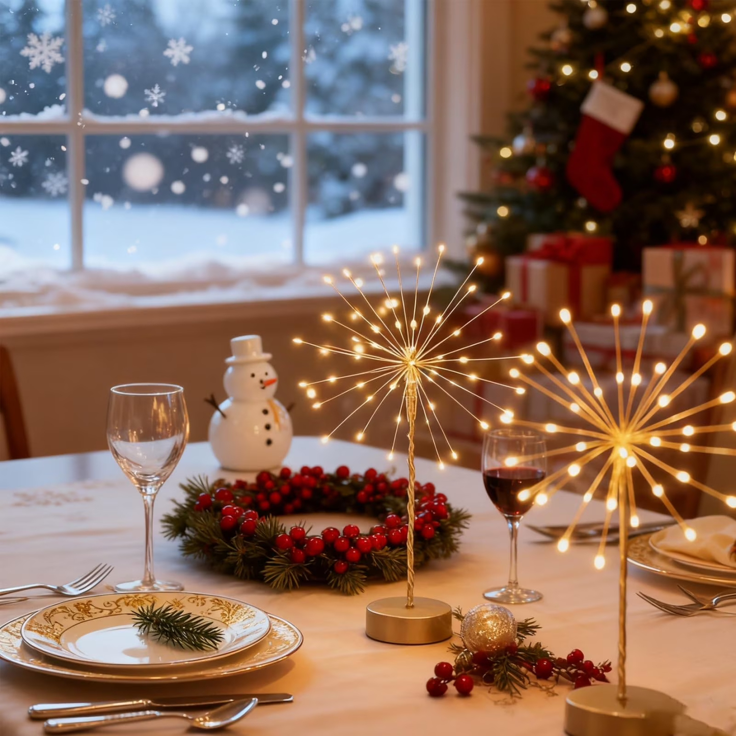 Fairy Tree Mini Table Starburst Lights with Remote & Timer