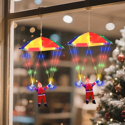 Parachute Santa Hanging Christmas Light with 8 Modes and Remote Control