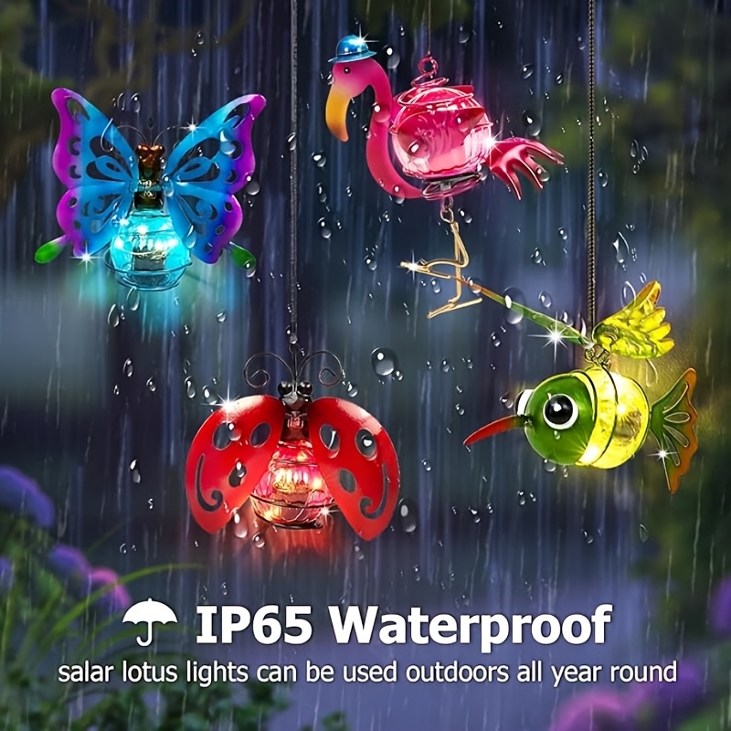 Solar Hanging Insect Lights LED Outdoor Waterproof