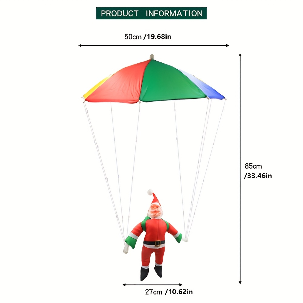 Parachute Santa Hanging Christmas Light with 8 Modes and Remote Control