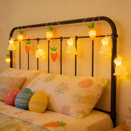 Bunny & Carrot Easter String Lights