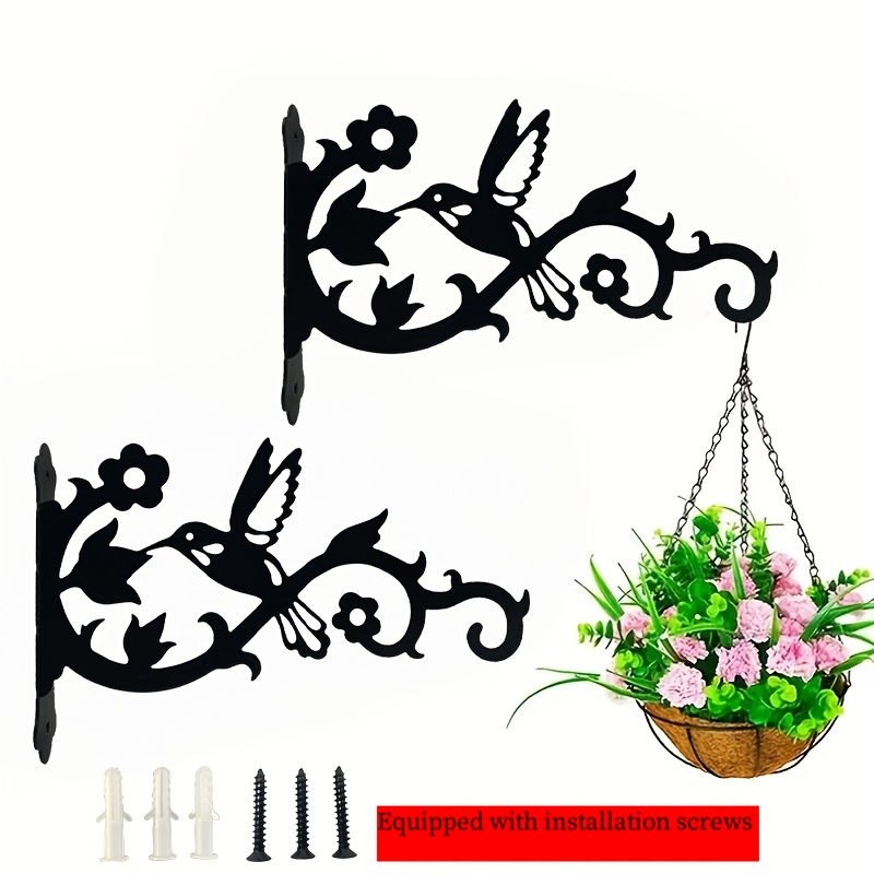 Hummingbird Metal Wall Plant Hanger Bracket