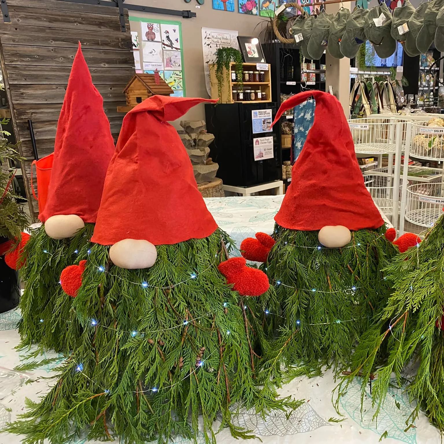 Christmas Gnome with Red Hat & Mittens