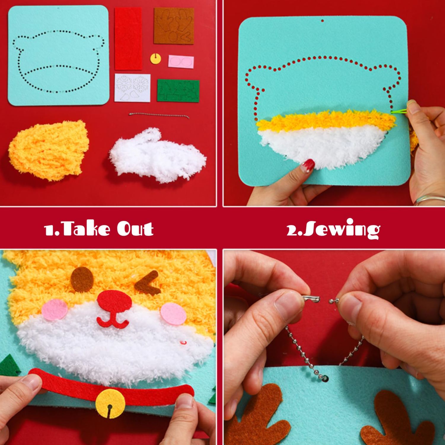 Christmas DIY Embroidery Sewing Kit