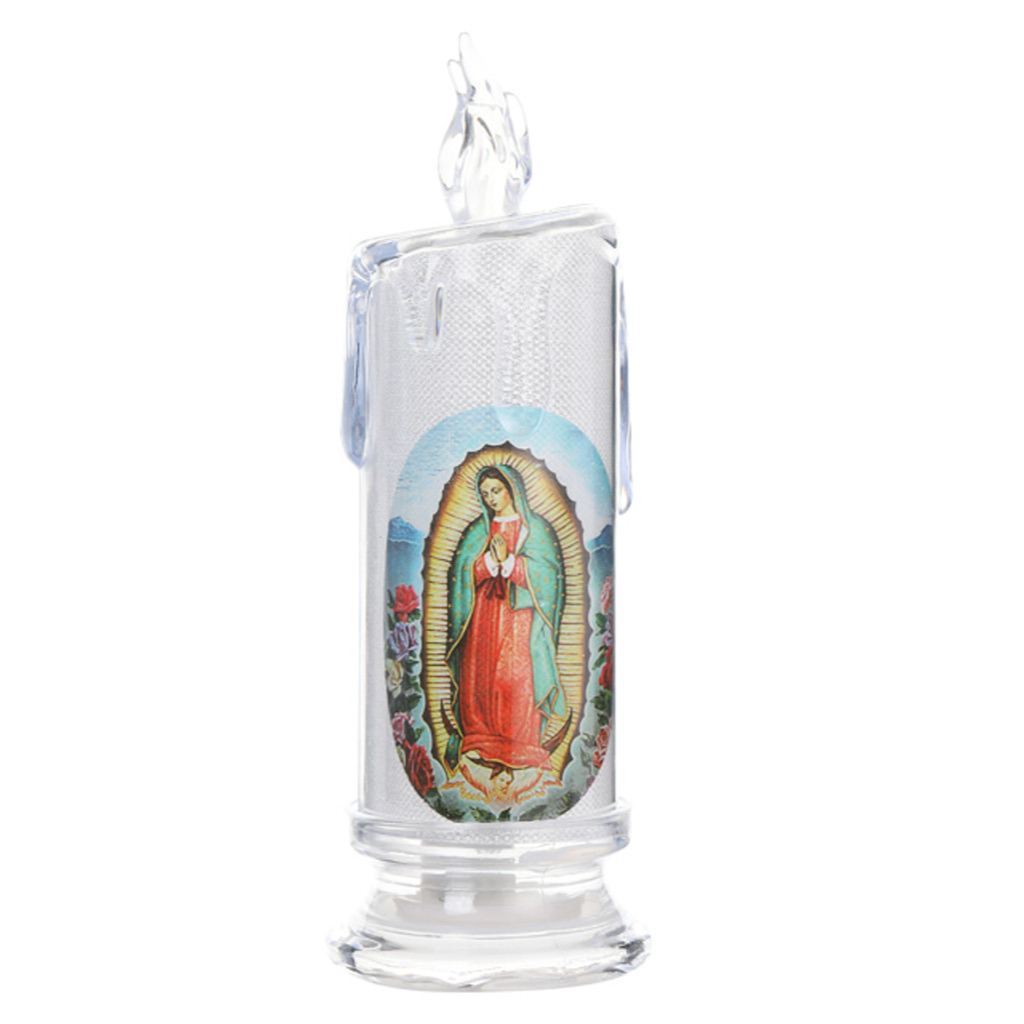 Flickering LED Virgin Mary Prayer Candle Light