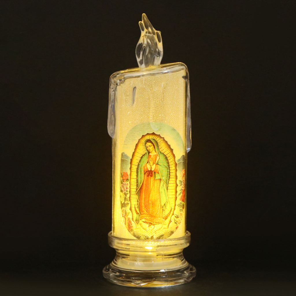 Flickering LED Virgin Mary Prayer Candle Light