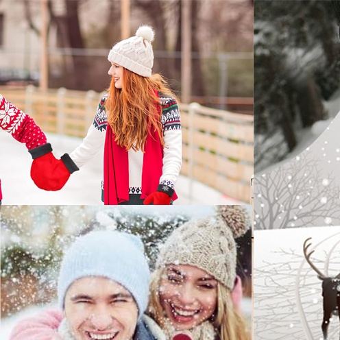 Couples Hand Holding Gloves Warm for Winter Christmas Gift
