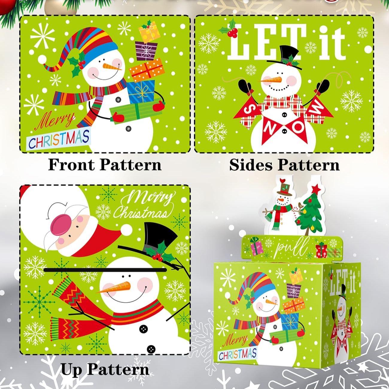 Christmas Surprise Money Box Pull-Out Cash Gift