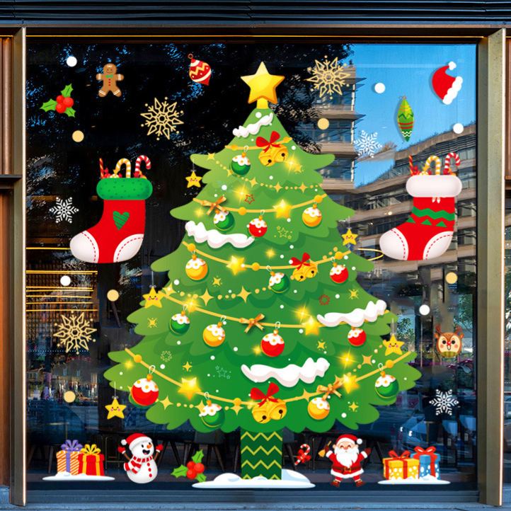 Christmas Window Static Clings Sticker Set
