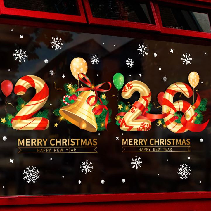 Christmas Window Static Clings Sticker Set