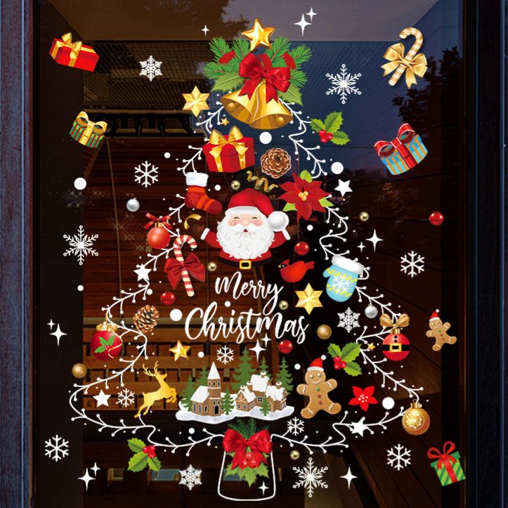 Christmas Window Static Clings Sticker Set