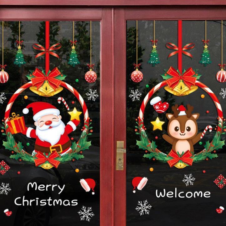 Christmas Window Static Clings Sticker Set