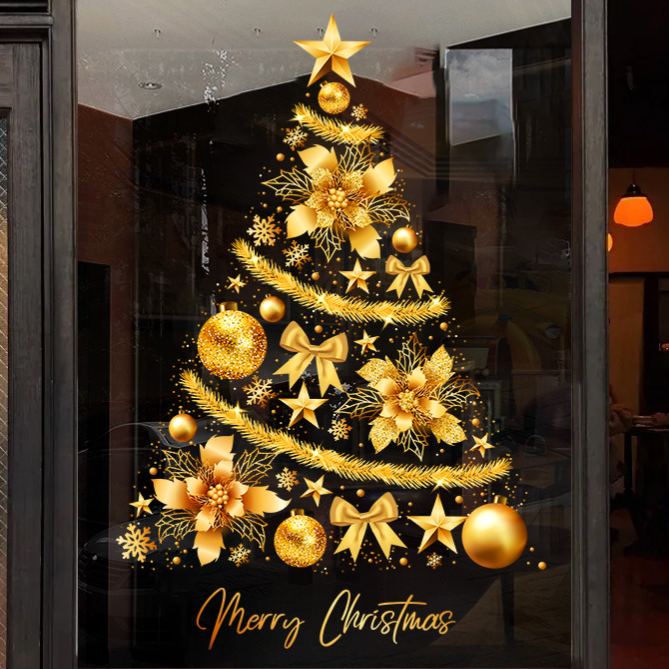 Christmas Window Static Clings Sticker Set