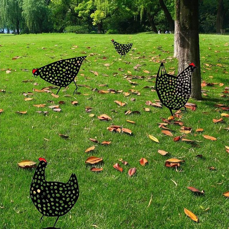 Chicken Garden Stake Outdoor Yard Décor