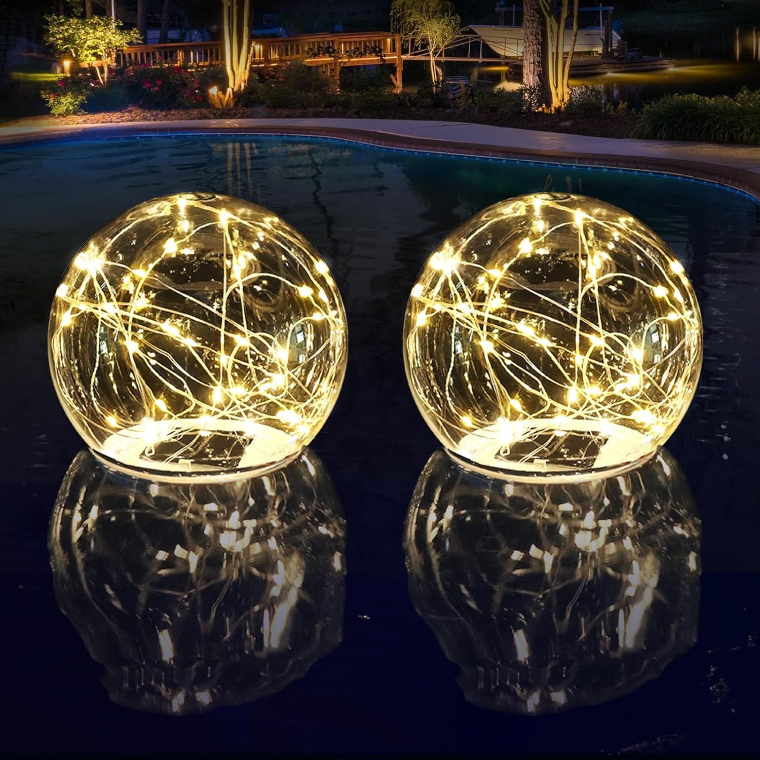 Glow Floating Globe Pool Lights