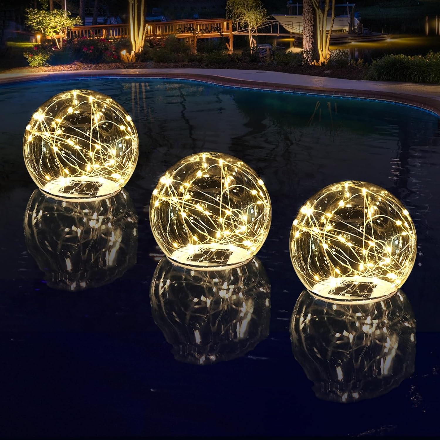 Glow Floating Globe Pool Lights
