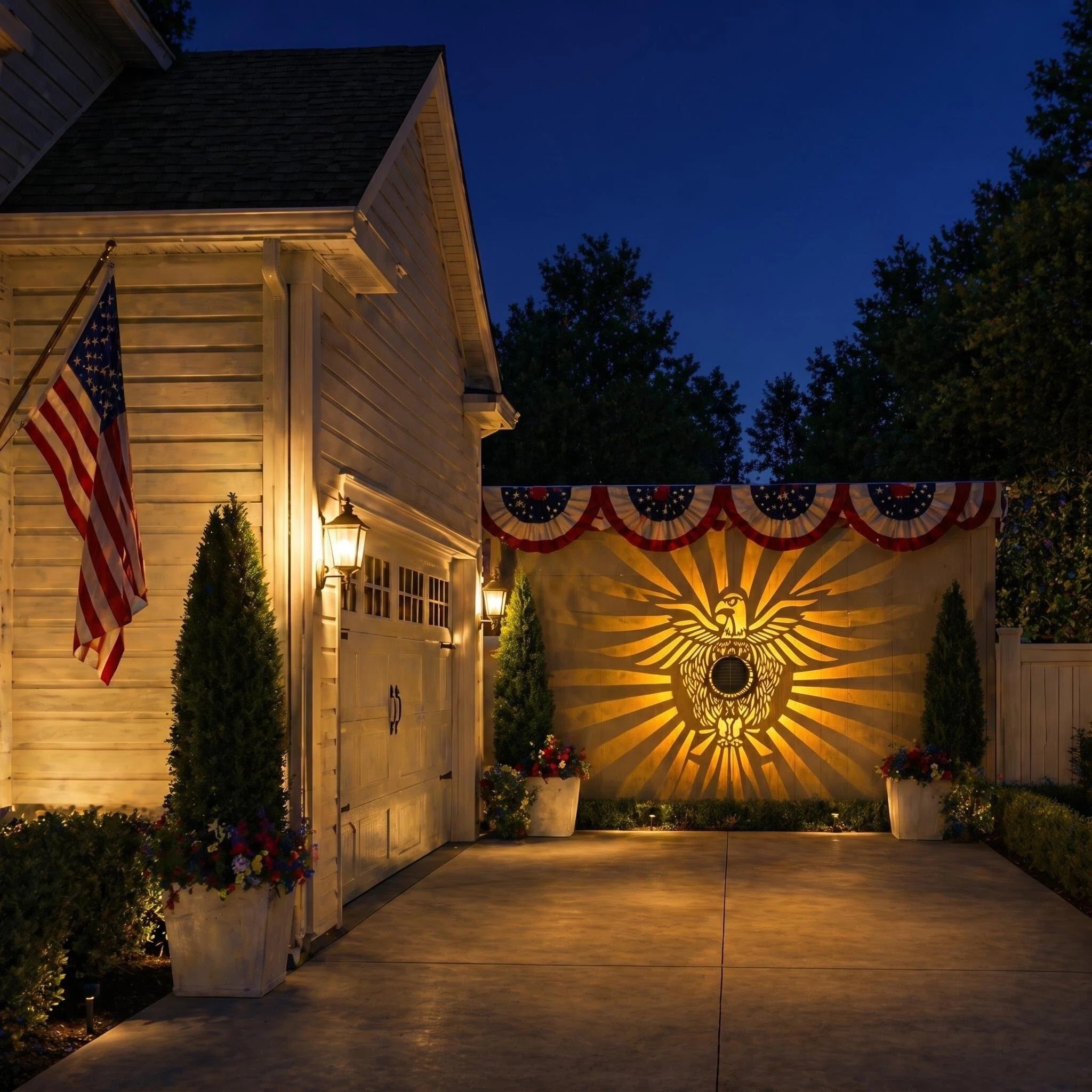 Liberty Eagle Solar Projection Light