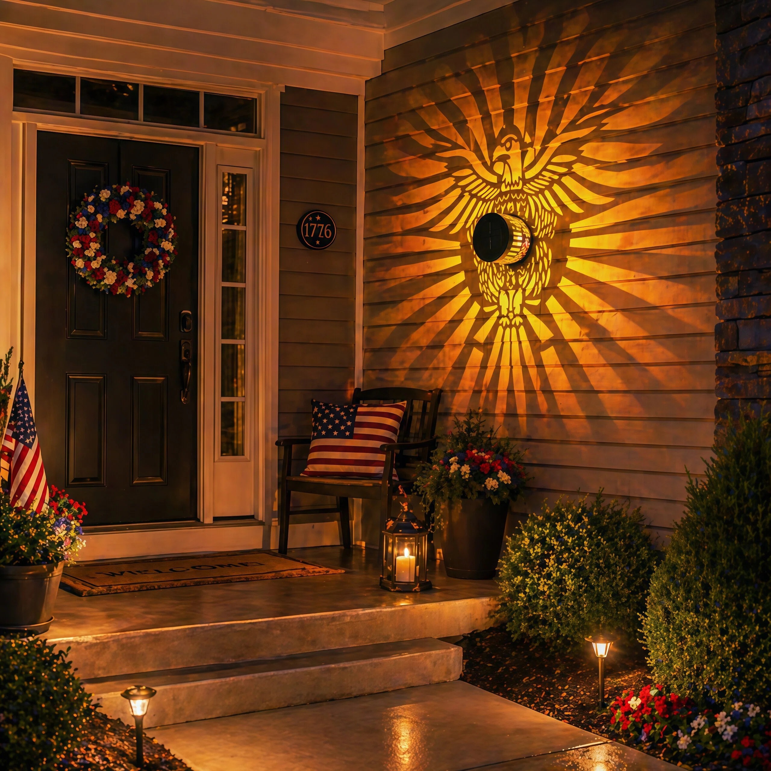 Liberty Eagle Solar Projection Light