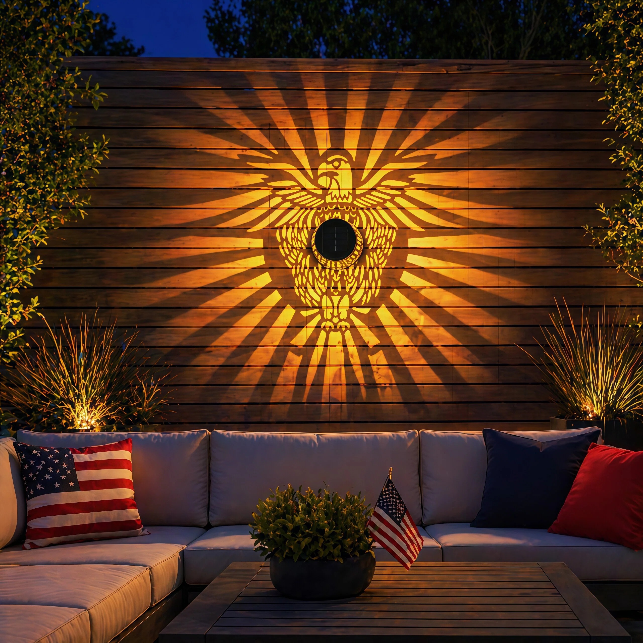 Liberty Eagle Solar Projection Light