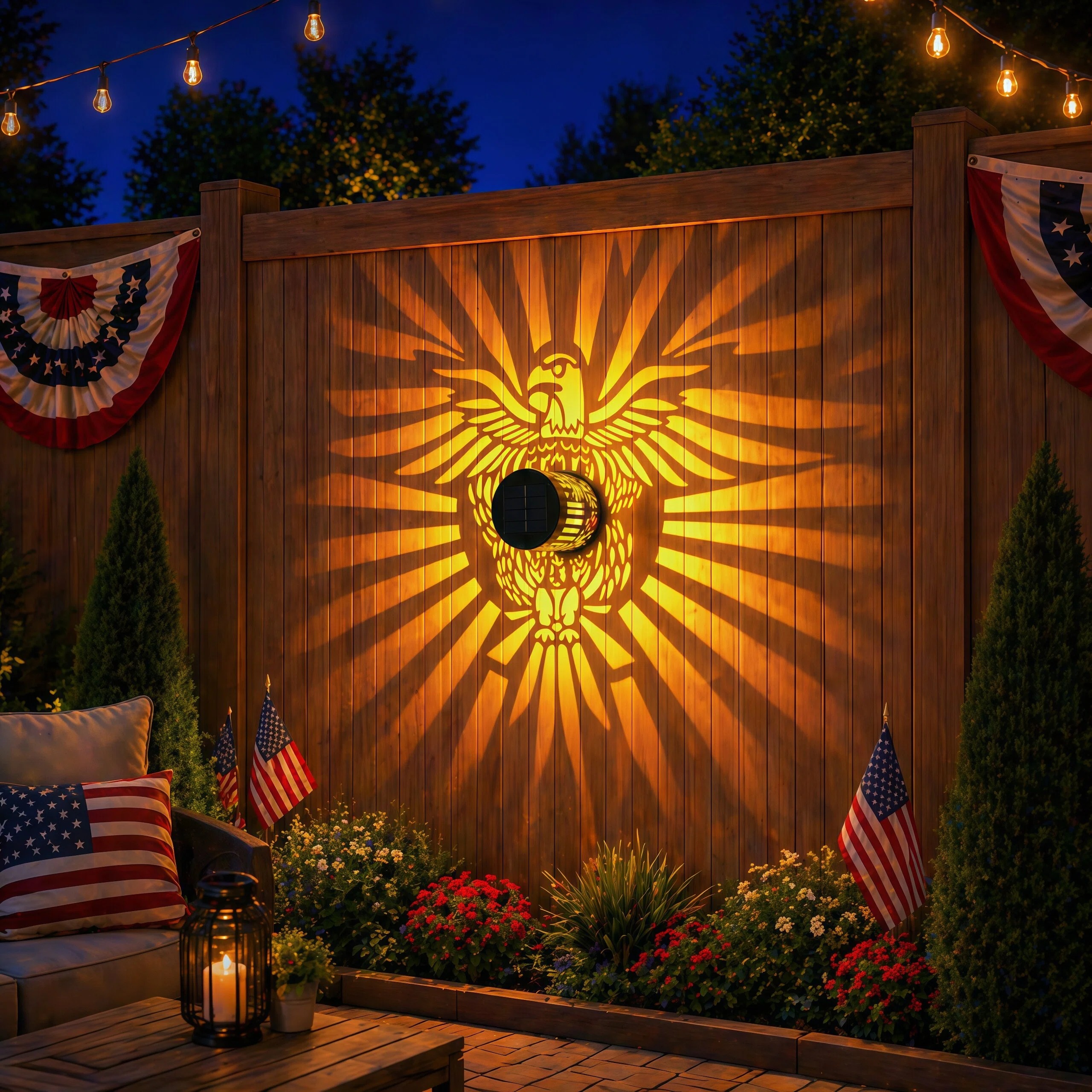 Liberty Eagle Solar Projection Light