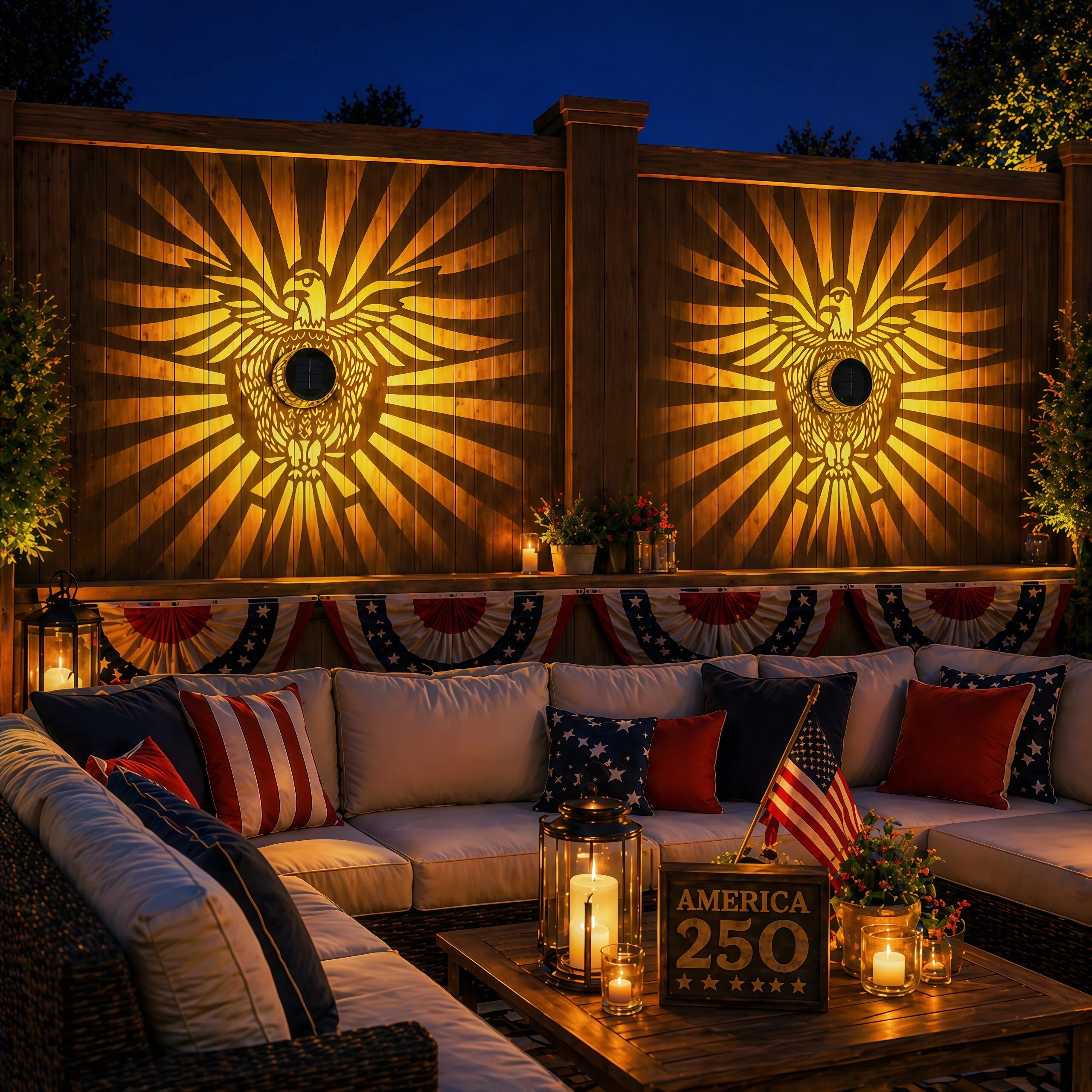 Liberty Eagle Solar Projection Light