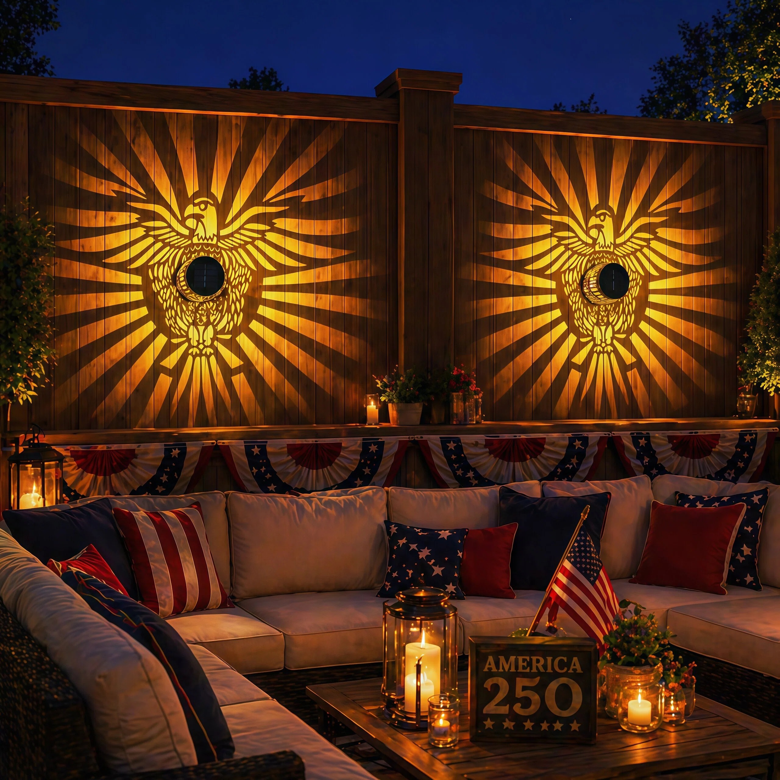 Liberty Eagle Solar Projection Light