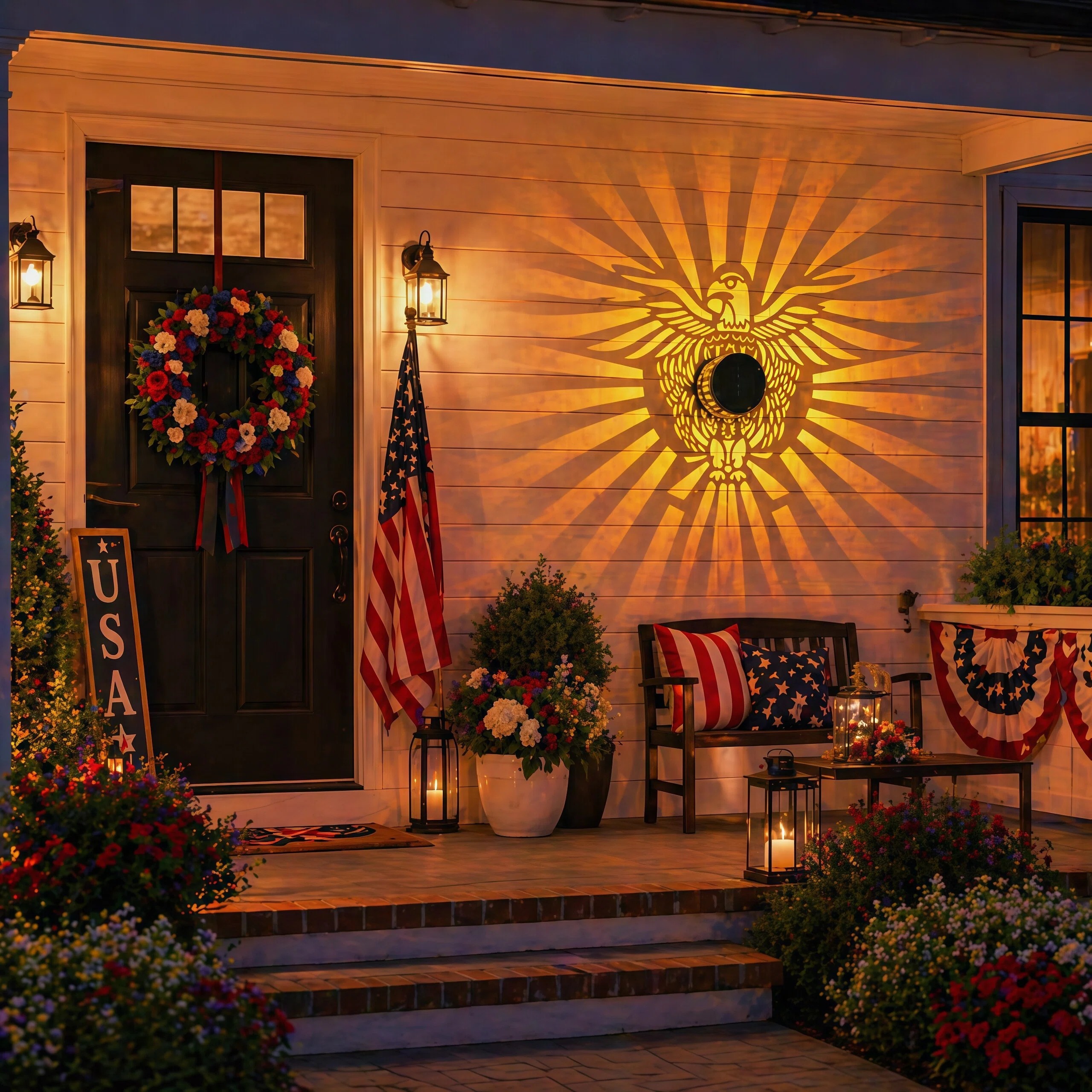 Liberty Eagle Solar Projection Light