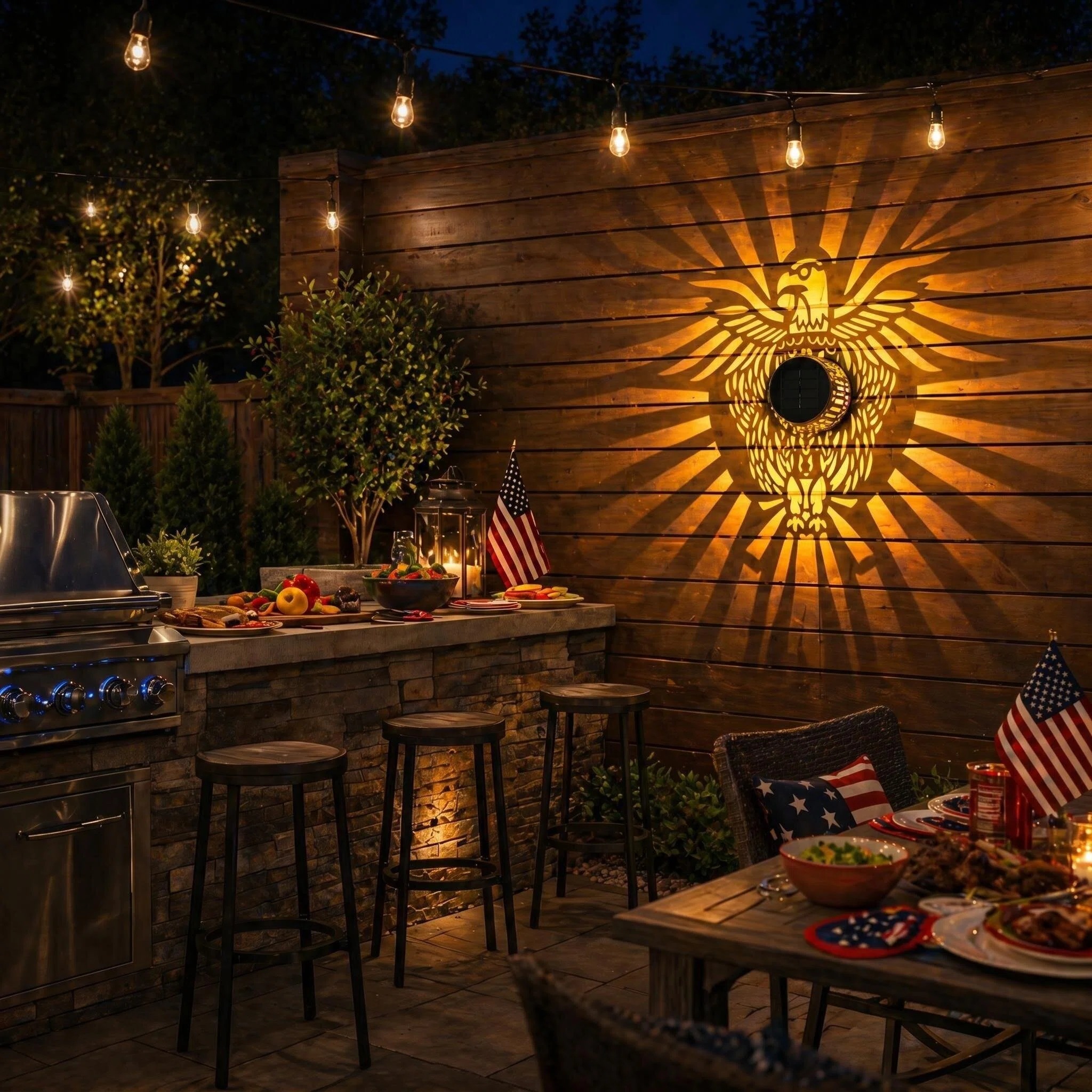 Liberty Eagle Solar Projection Light