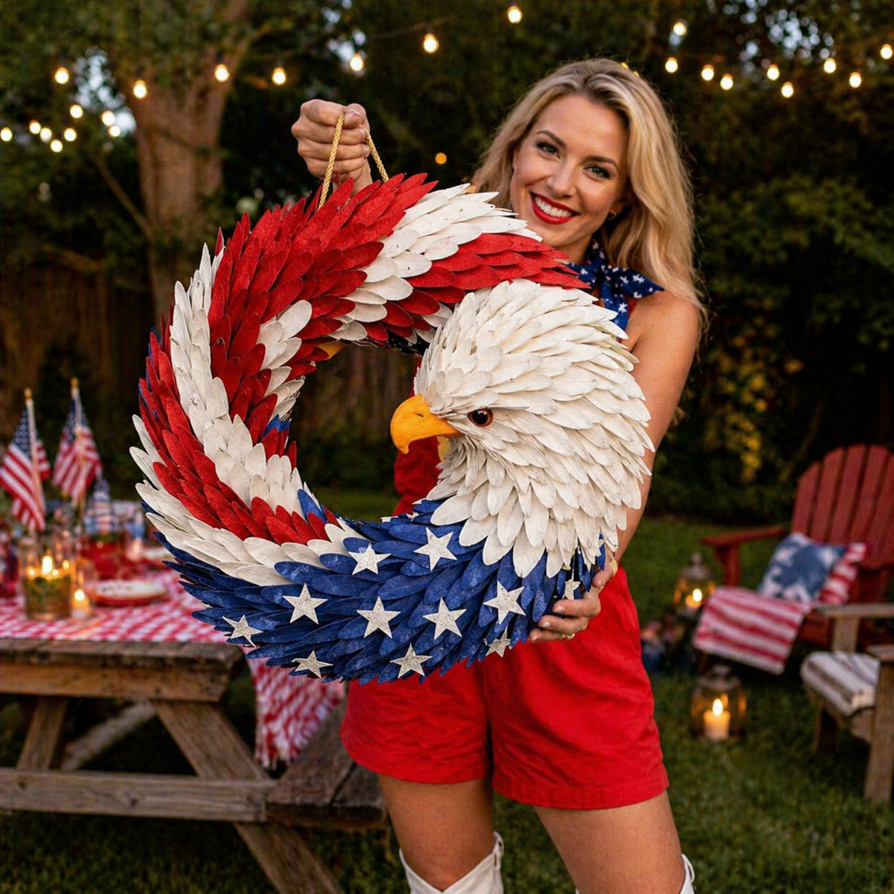 Patriotic Eagle Wreath