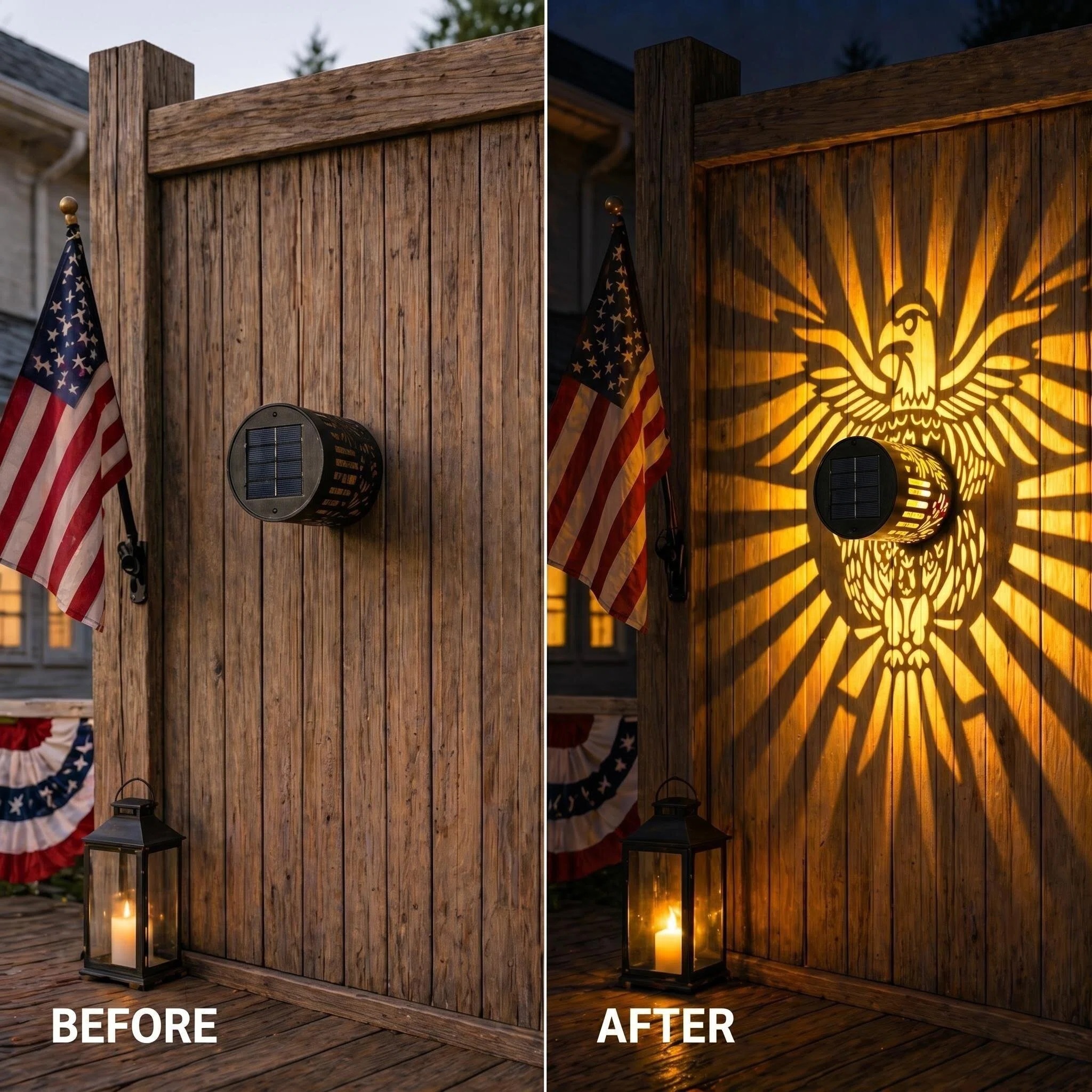 Liberty Eagle Solar Projection Light