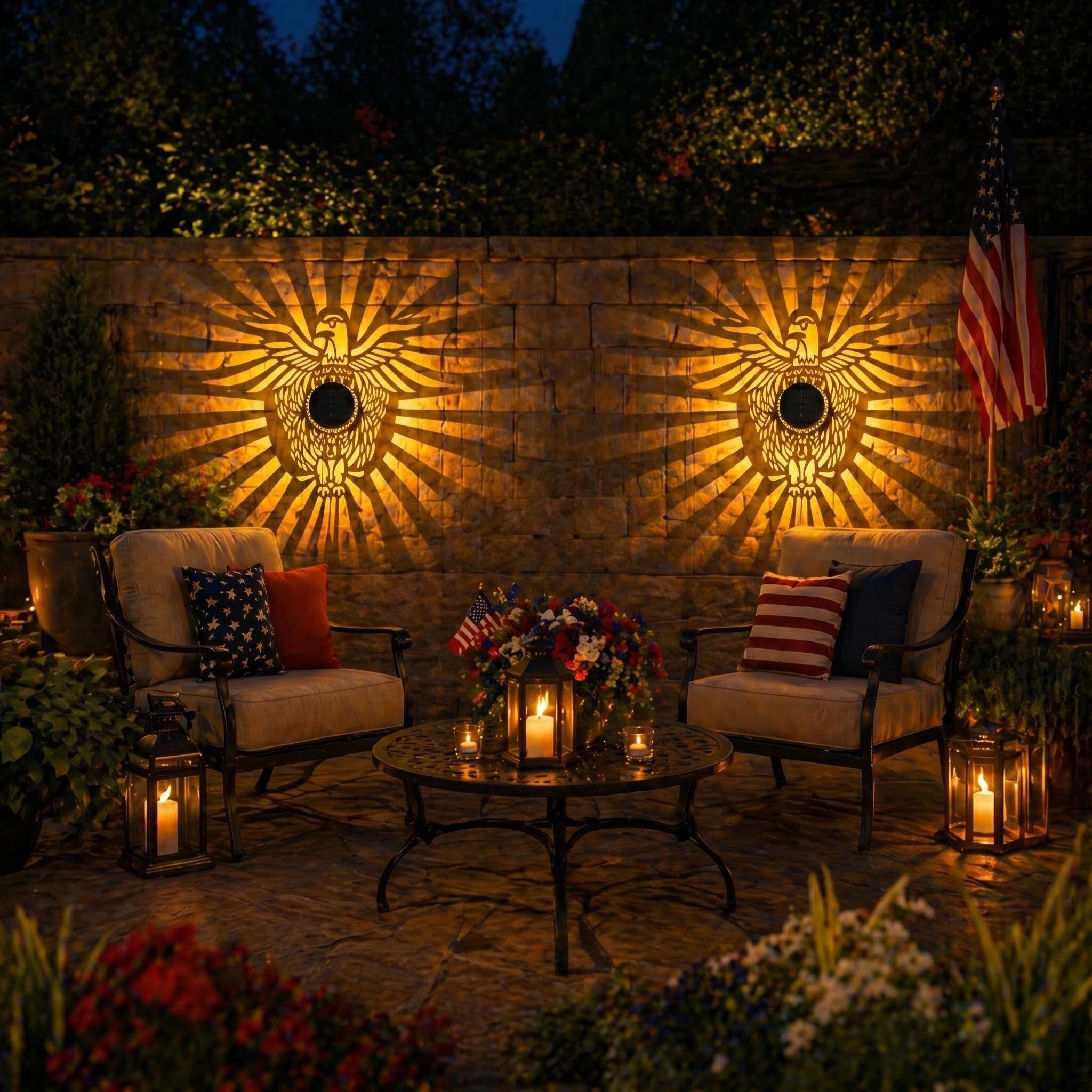 Liberty Eagle Solar Projection Light