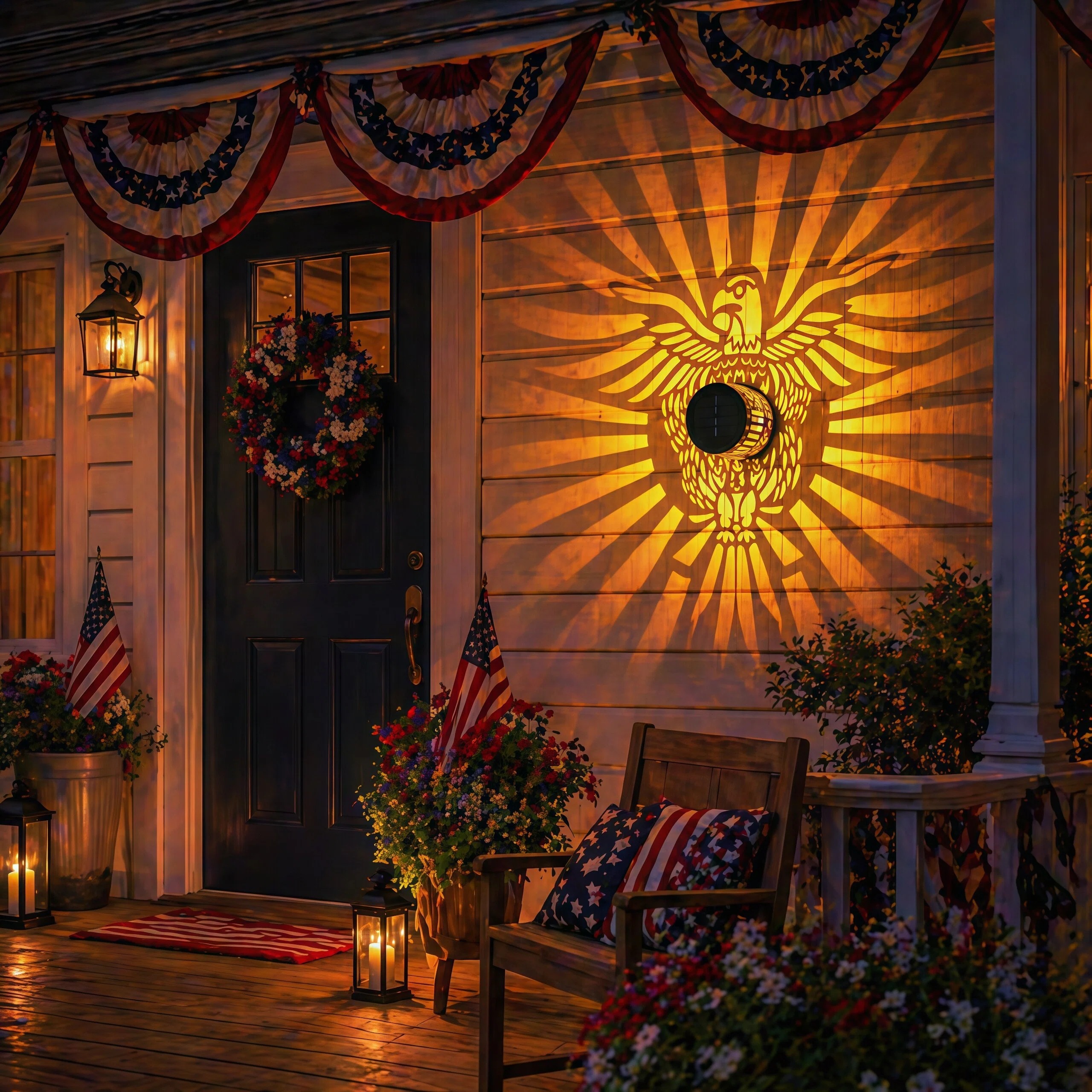 Liberty Eagle Solar Projection Light