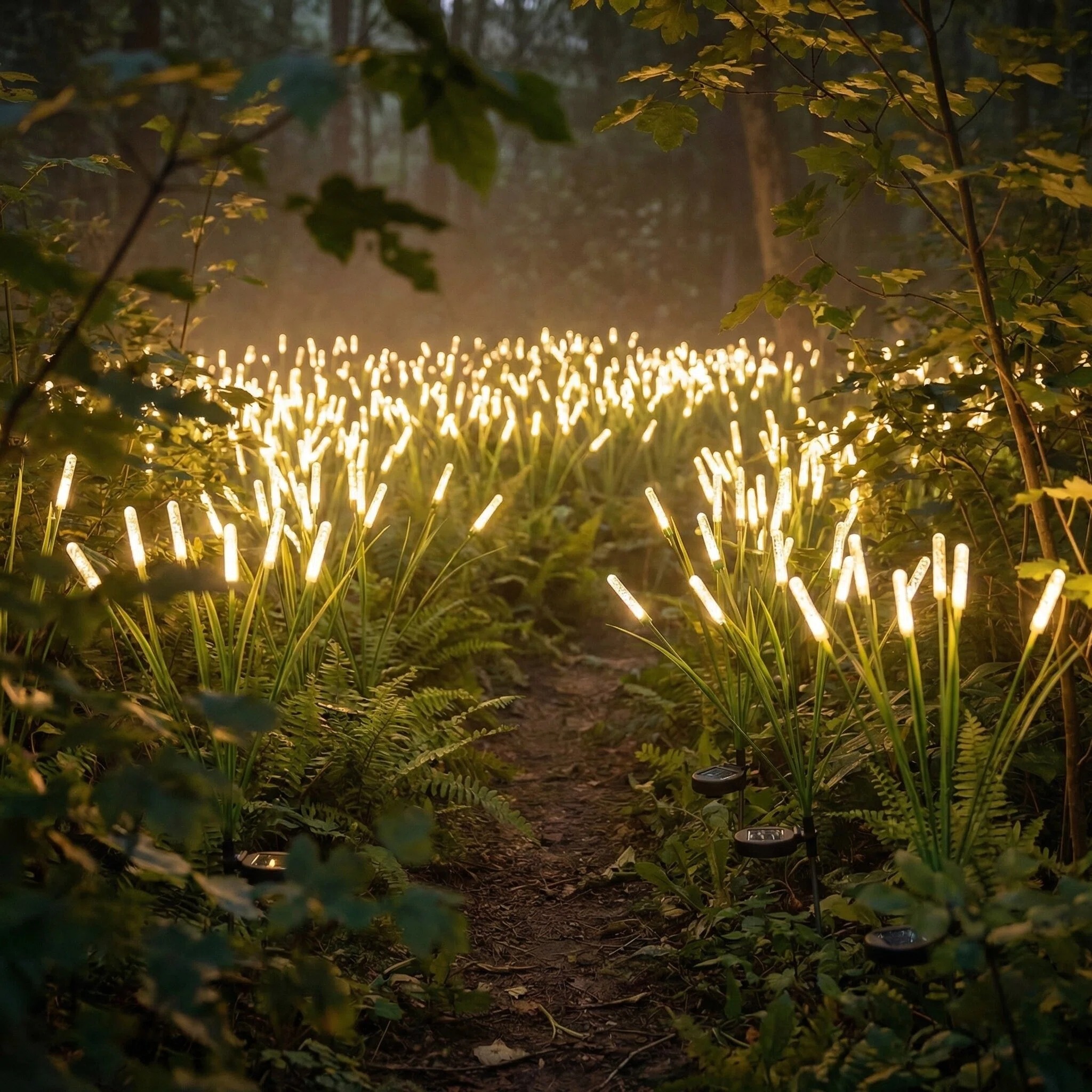 Solar Swaying Cattail Garden Lights