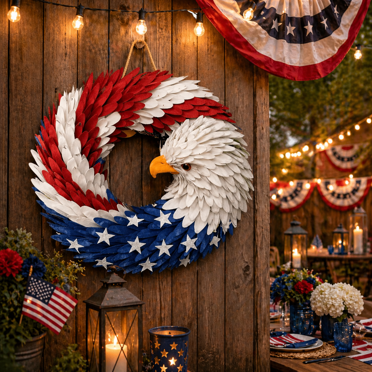 Patriotic Eagle Wreath